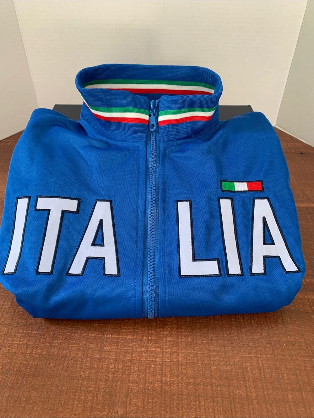Italia Soccer Vintage Youth Blue Full-Zip Jacket Size Youth 13/14 EUC